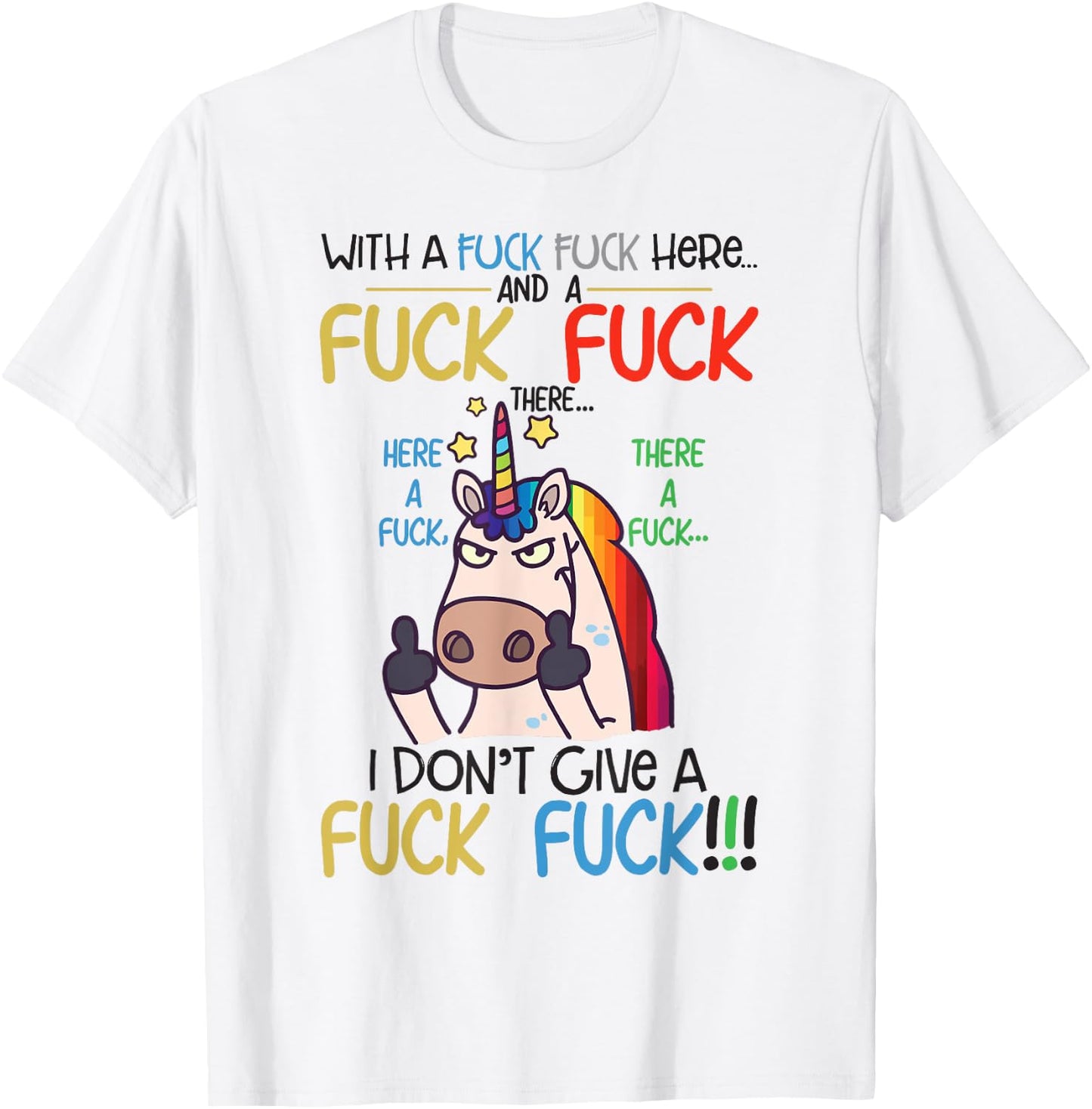 Funny Sarcasm Unicorn Shirt - Women's Adult Men's - White - Small - Short Sleeve - Cotton 65% Polyester 35% - Modern Classic - Everyday - Birthday - Lace Embellishment T-Shirt - T-Shirt | White