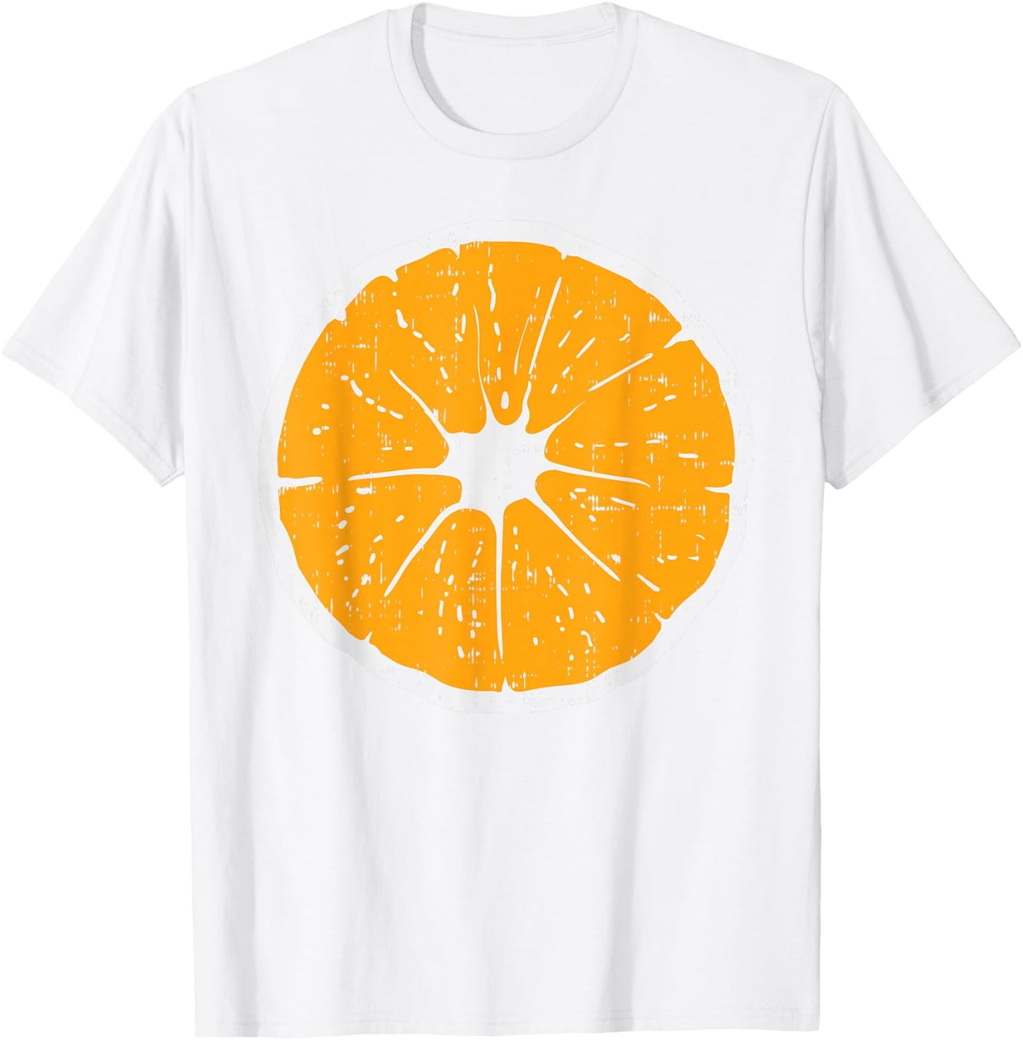 Mandarin Orange Funny Fruit Lazy DIY Easy Halloween Costume T-Shirt - T-Shirt | White
