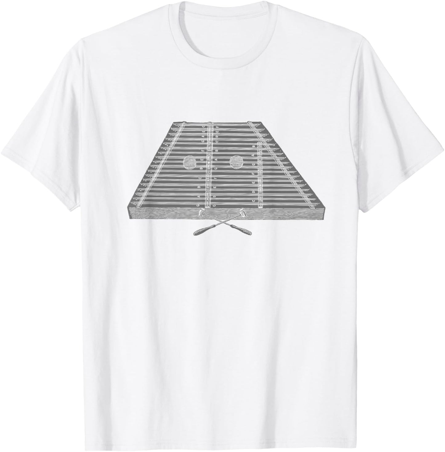 Vintage Hammered dulcimer Music Instrument Gift T-Shirt - T-Shirt | White