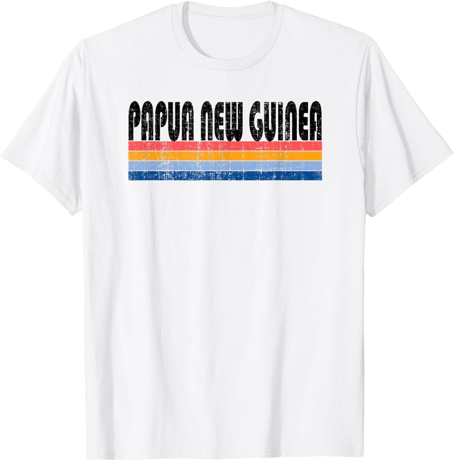 Vintage 70s 80s Style Papua New Guinea T-Shirt - T-Shirt | White