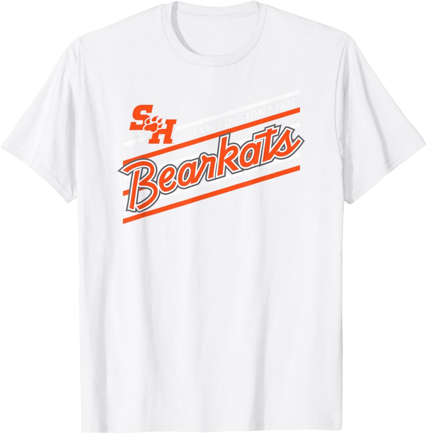 Sam Houston State Bearkats Retro Performer Gray T-Shirt - T-Shirt | White