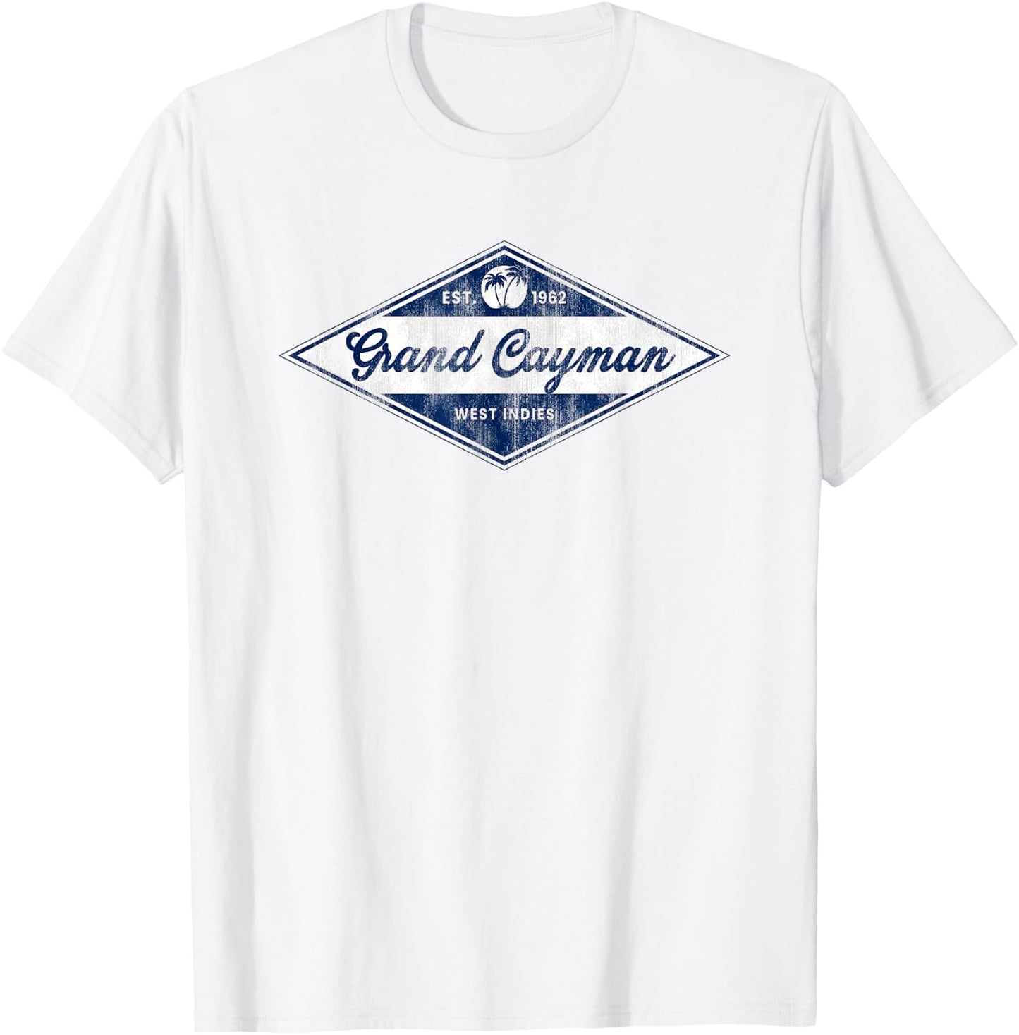 Retro Grand Cayman Islands Vintage Beach Vacation Souvenir T-Shirt - T-Shirt | White