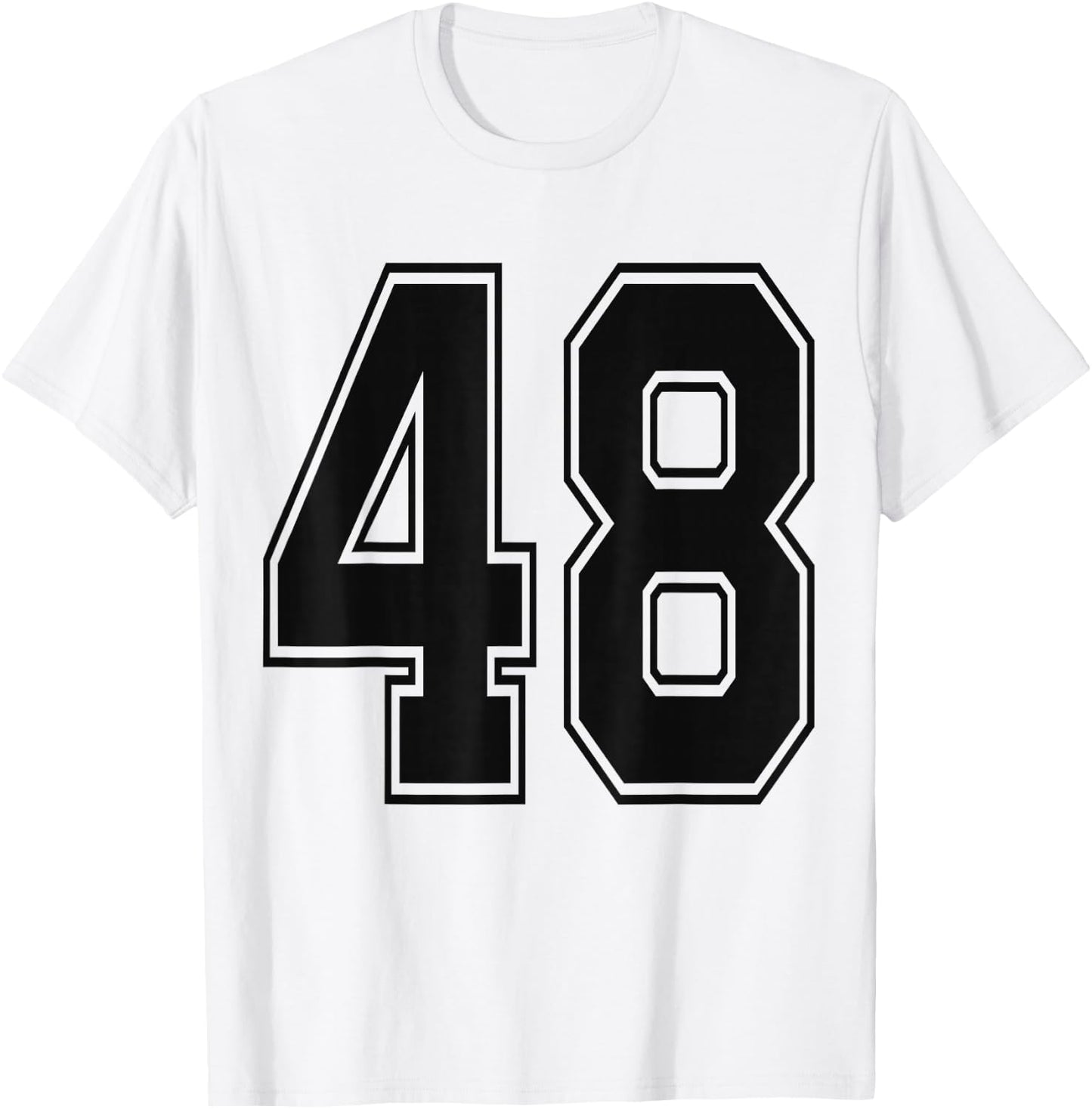 #48 Number 48 Sports. Jersey My Favorite Player #48 T-Shirt - T-Shirt | White