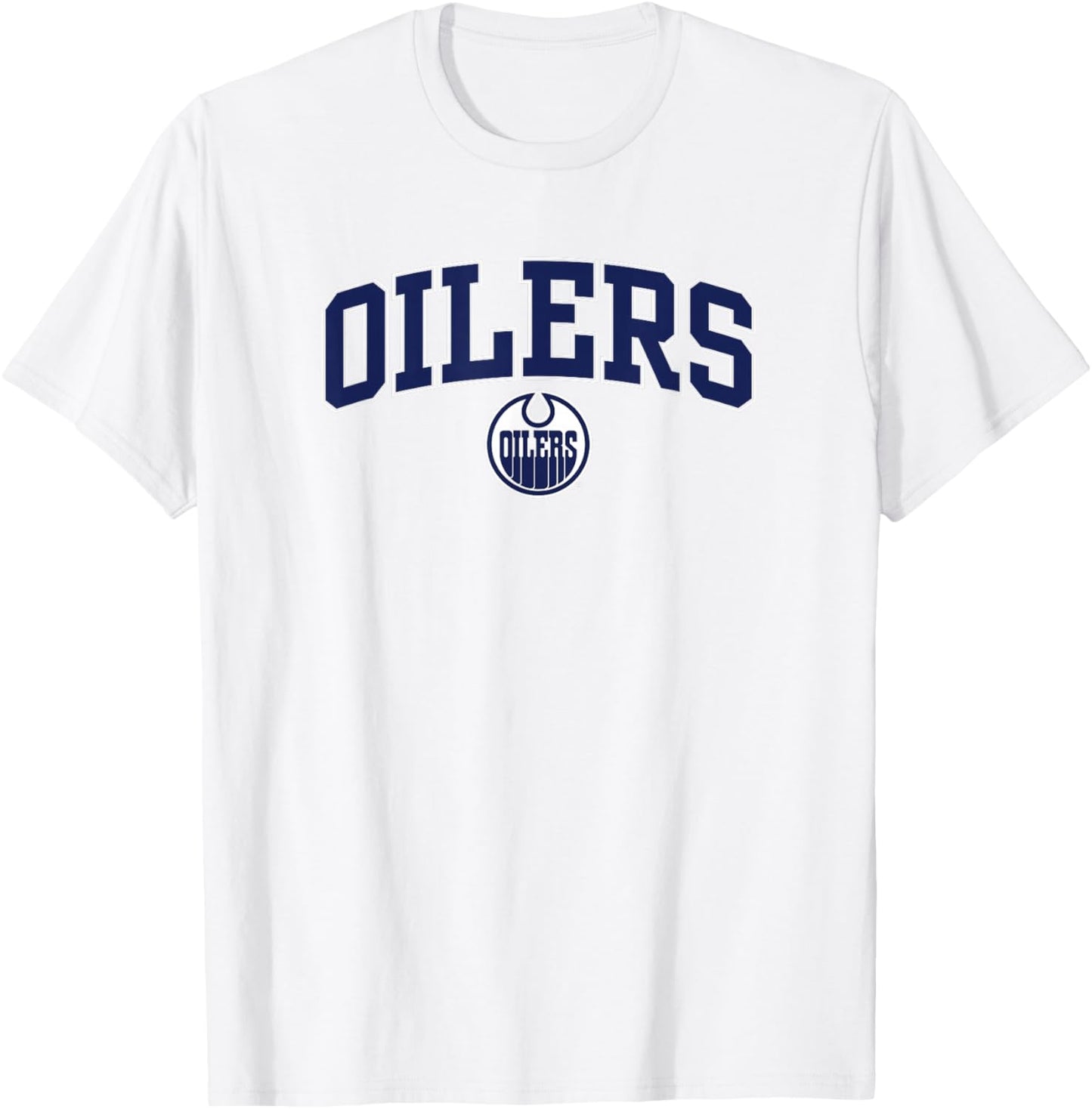 Edmonton Oilers Arch Over Orange Officially Licensed T-Shirt - T-Shirt | White
