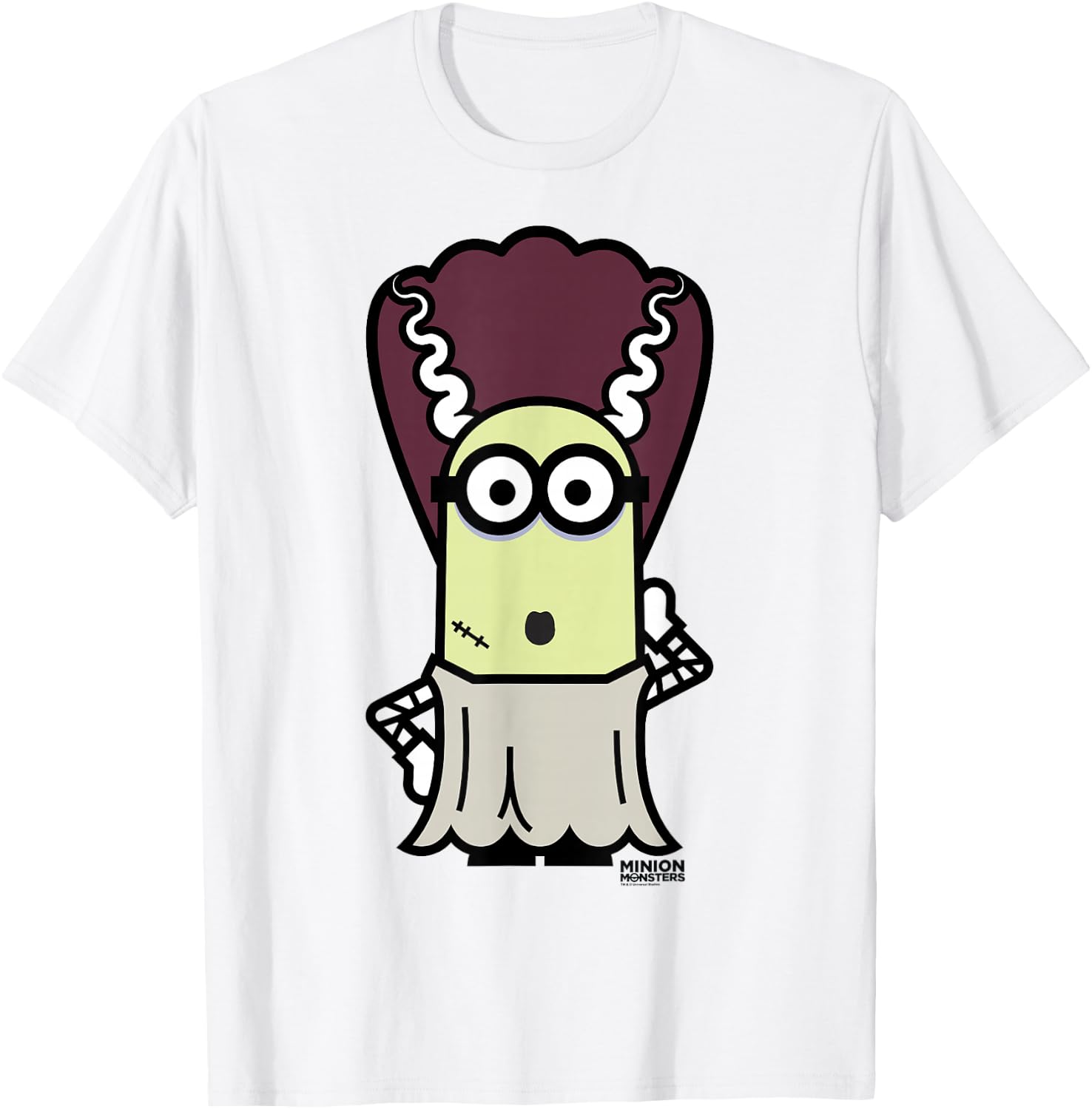 Despicable Me Monster Halloween Bride Graphic T-Shirt - T-Shirt | White