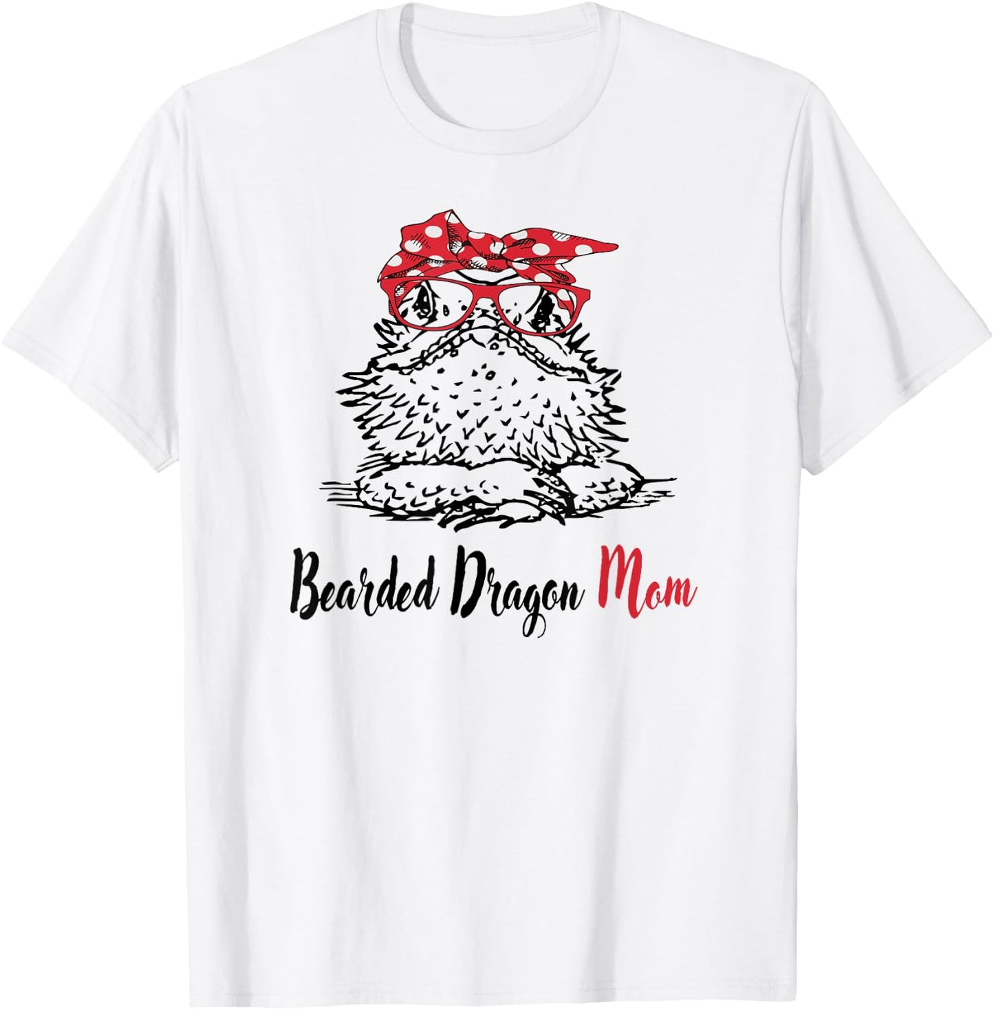 Tiny Dinosaur Lover Bearded Dragon Mom T-Shirt - T-Shirt | White