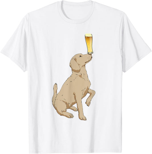 Craft Beer Shirt Labrador Retriever Shirt Beer Lovers Shirt T-Shirt - T-Shirt | White