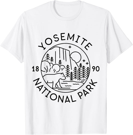 Yosemite National Park 1890 California T-Shirt - T-Shirt | White