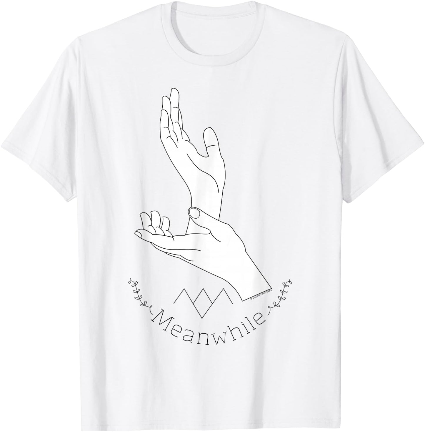 Twin Peaks Laura Palmer Meanwhile Hand Sign Graphic T-Shirt - T-Shirt | White