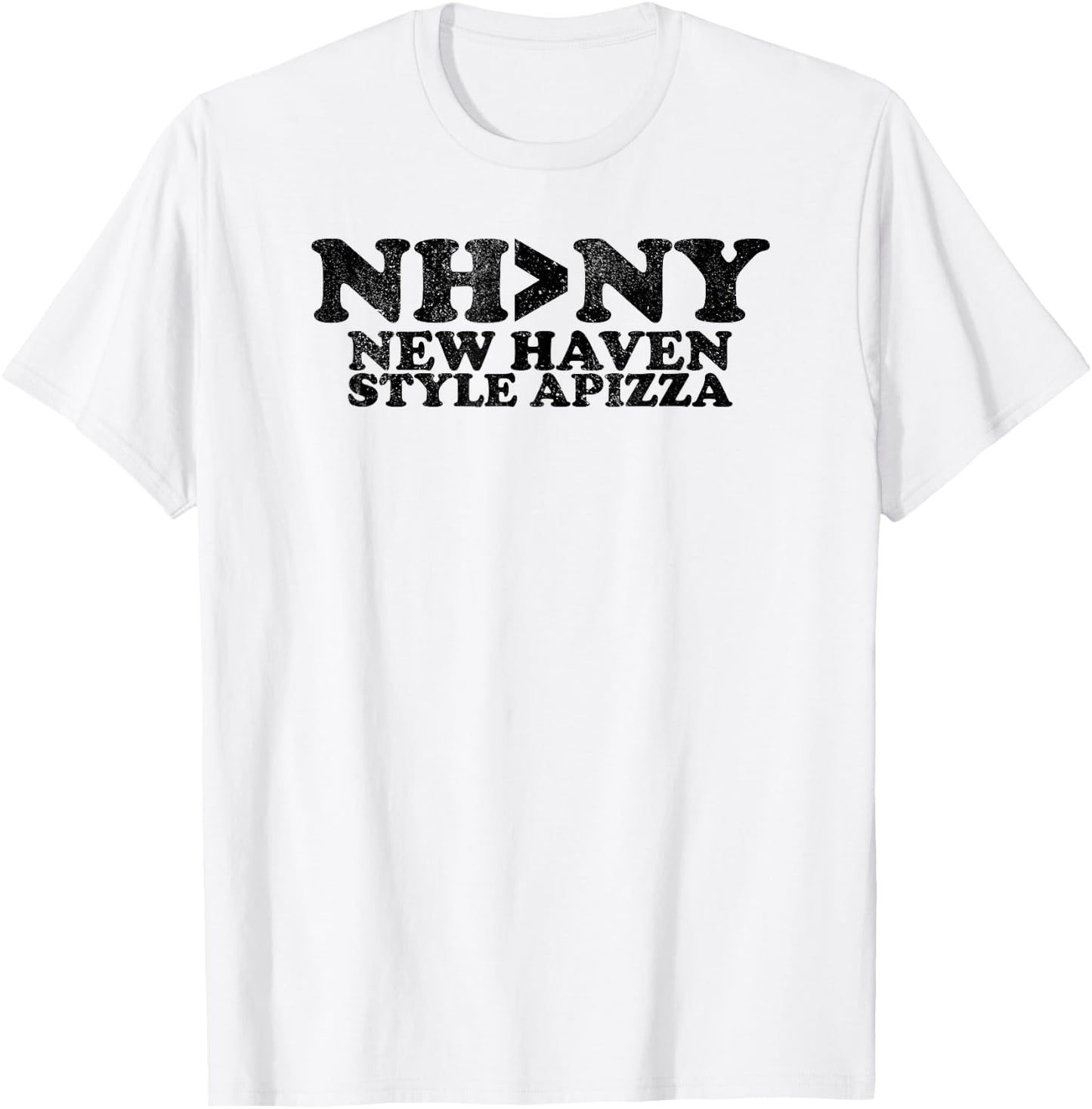NH>NY New Haven Style Apizza Shirt Pizza T-Shirt - T-Shirt | White