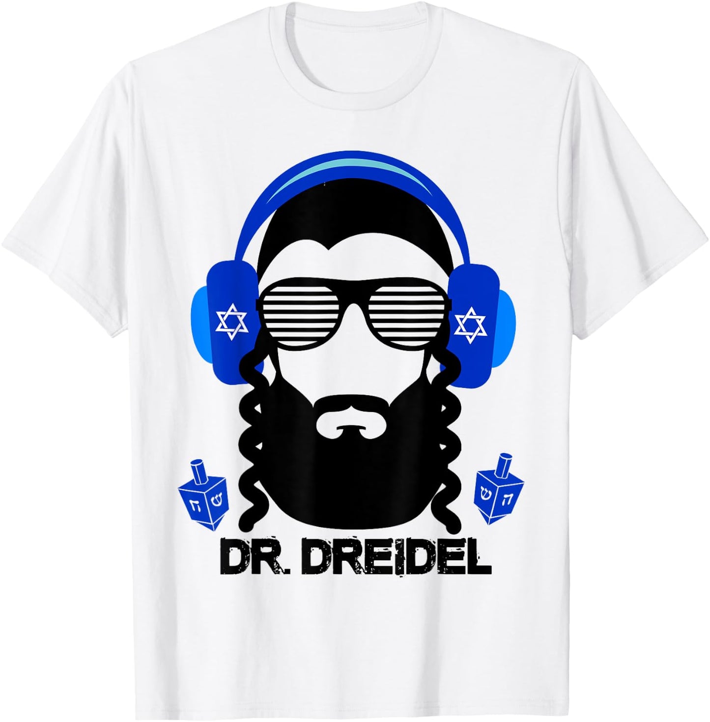 Funny Hanukkah Hebrew Rapper DJ Chanukah Dr. Dreidel Gift T-Shirt - T-Shirt | White