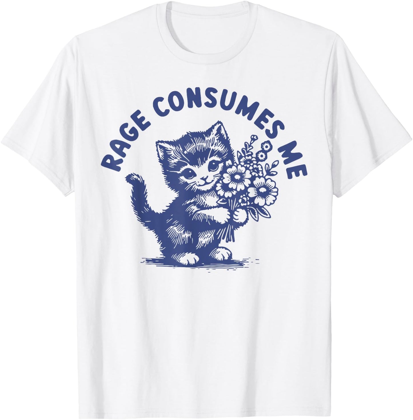 Cat Rage Consumes Me Women T-Shirt - T-Shirt | White