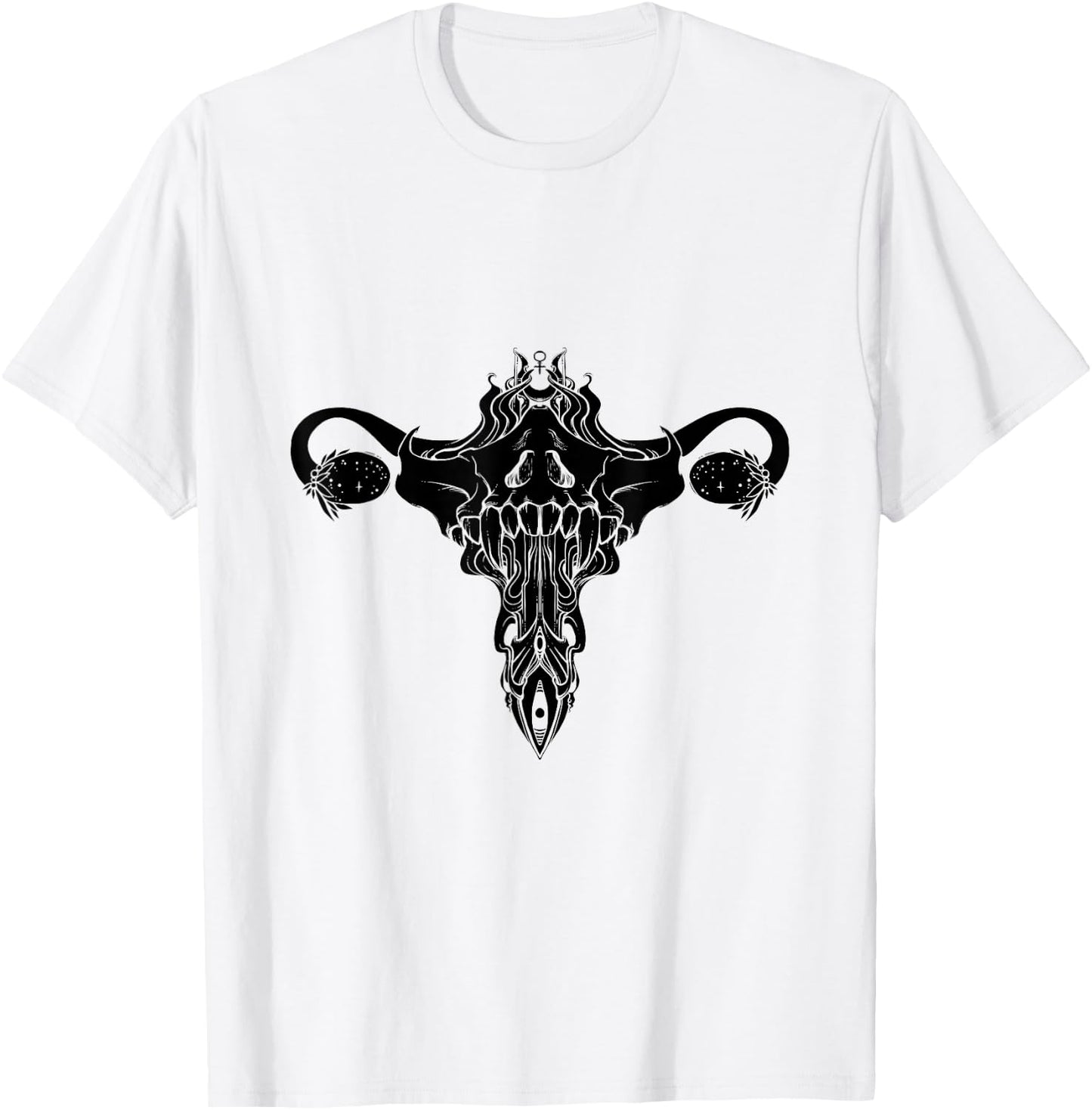 Death Metal Uterus Feminism Symbol T-Shirt - T-Shirt | White