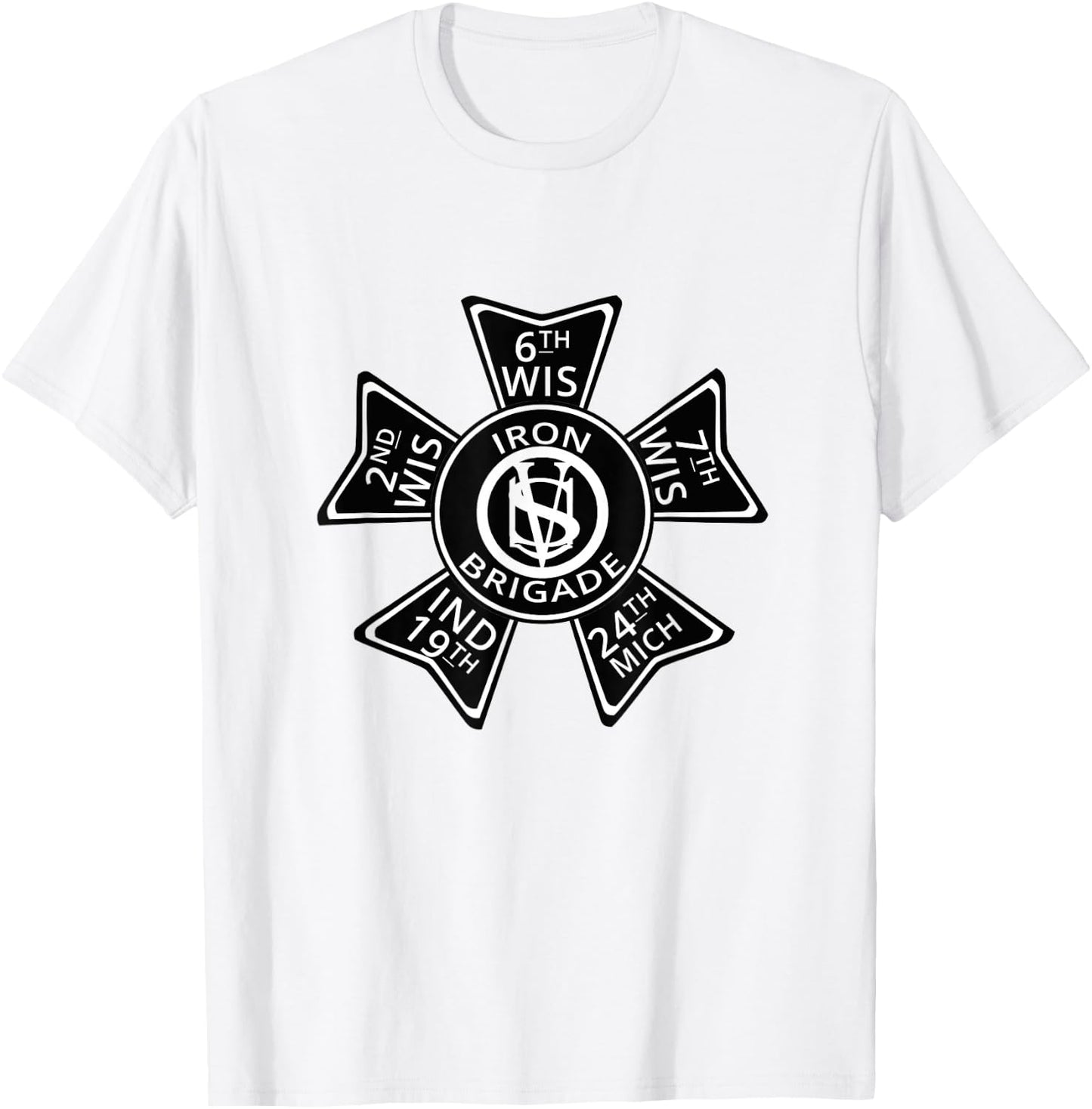 US American Civil Union Iron Brigade T-Shirt - T-Shirt | White