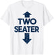 Two Seater Boys Funny T-Shirt - T-Shirt | White