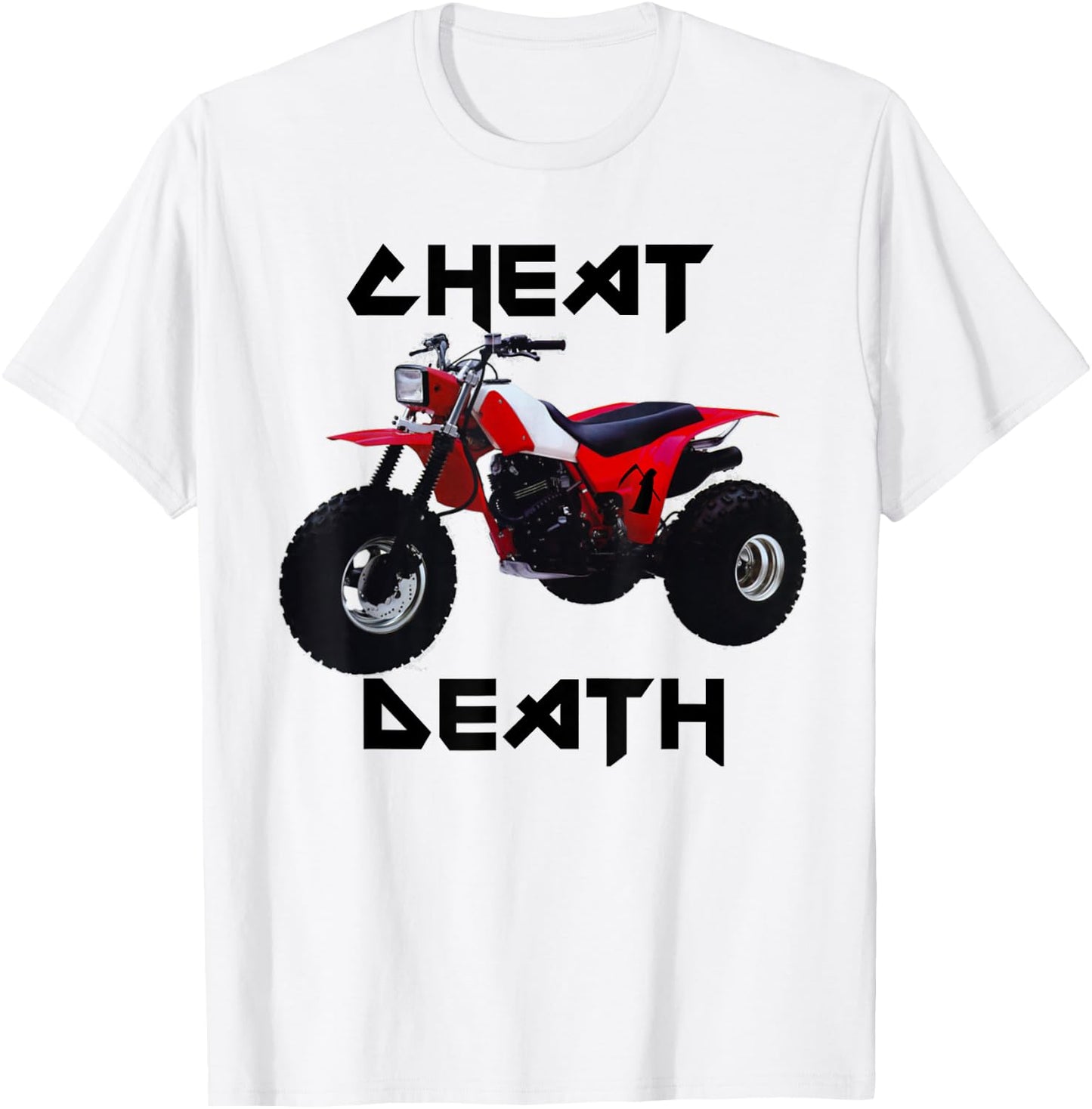Vintage 3 Wheeler Cheat Death T-Shirt - T-Shirt | White