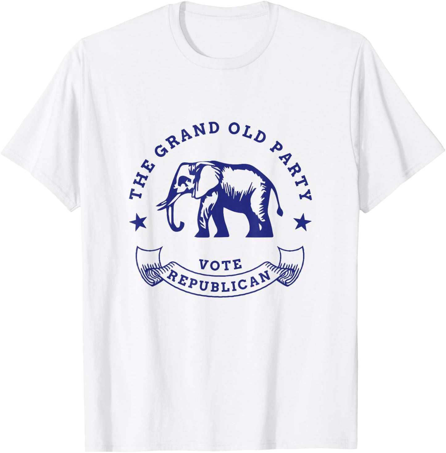 GOP Vote Republican Party Elephant Vintage Political T-Shirt - T-Shirt | White
