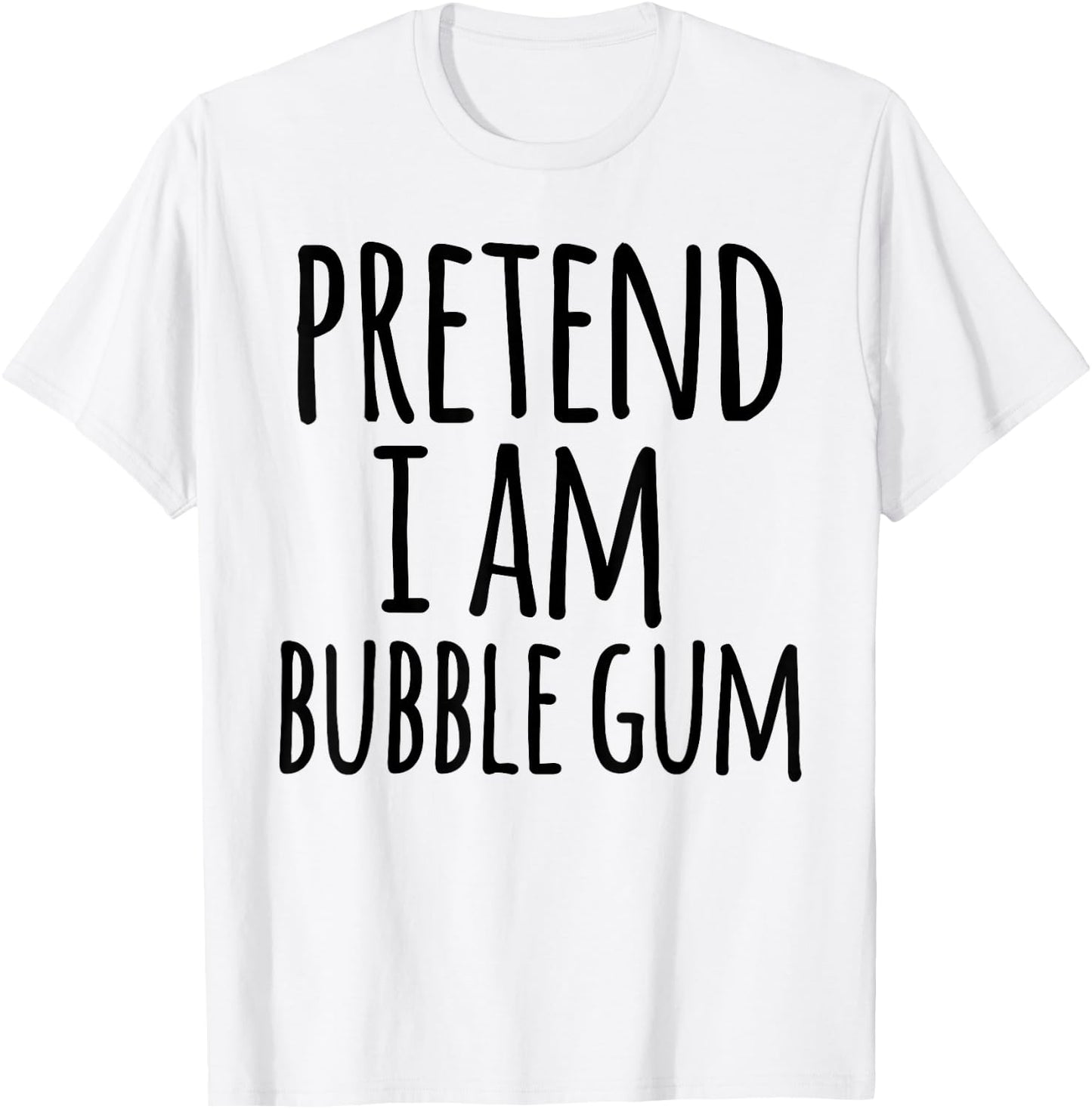 Funny Easy Lazy Halloween PRETEND I AM BUBBLE GUM COSTUME T-Shirt - T-Shirt | White