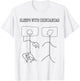 SLEEPS WITH CHIHUAHUAS - Stick Figure Chi Lovers Gift T-Shirt - T-Shirt | White