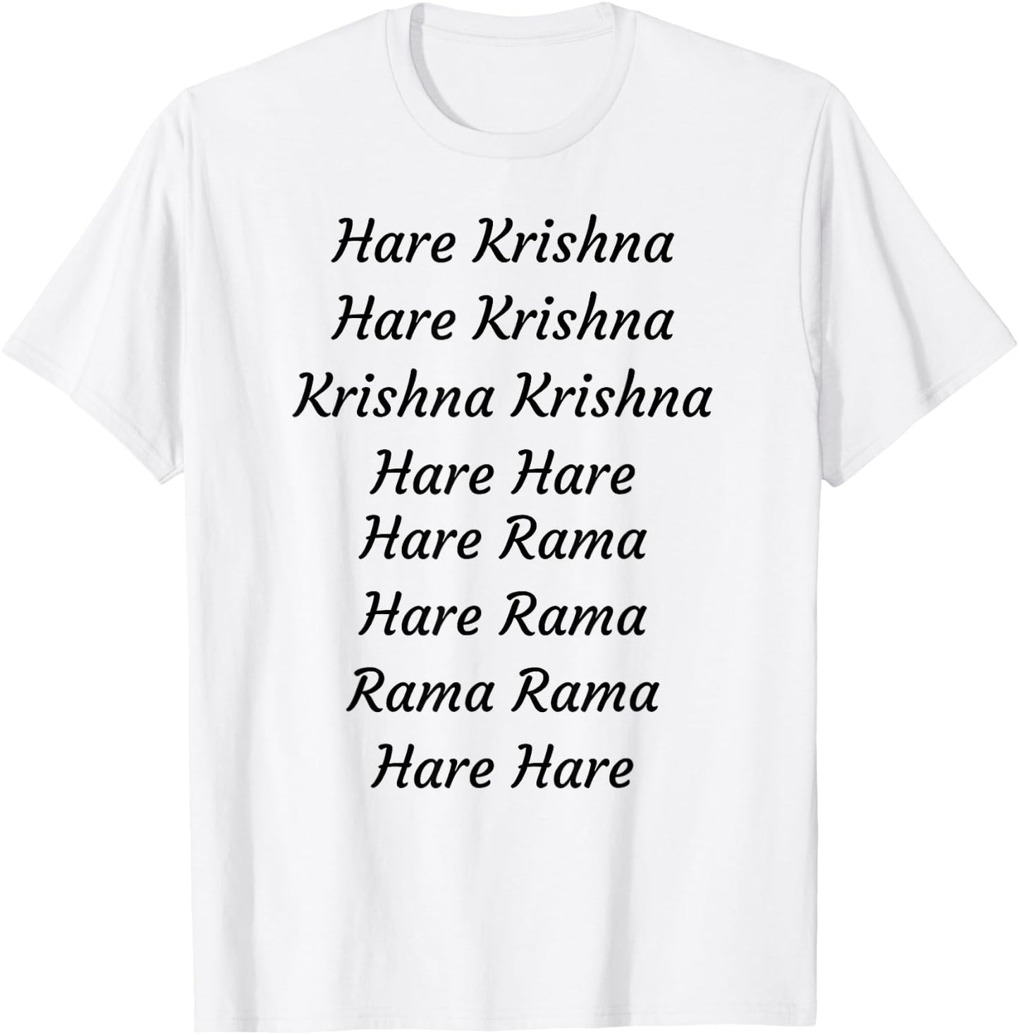 Hare Krishna Maha Mantra Sanskrit Chanting Yoga Meditation T-Shirt - T-Shirt | White