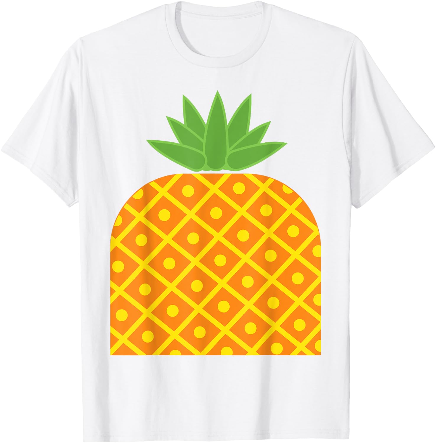 Pineapple Fruit Easy Lazy DIY Halloween Costume T-Shirt - T-Shirt | White