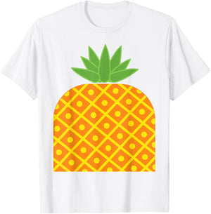 Pineapple Fruit Easy Lazy DIY Halloween Costume T-Shirt - T-Shirt | White