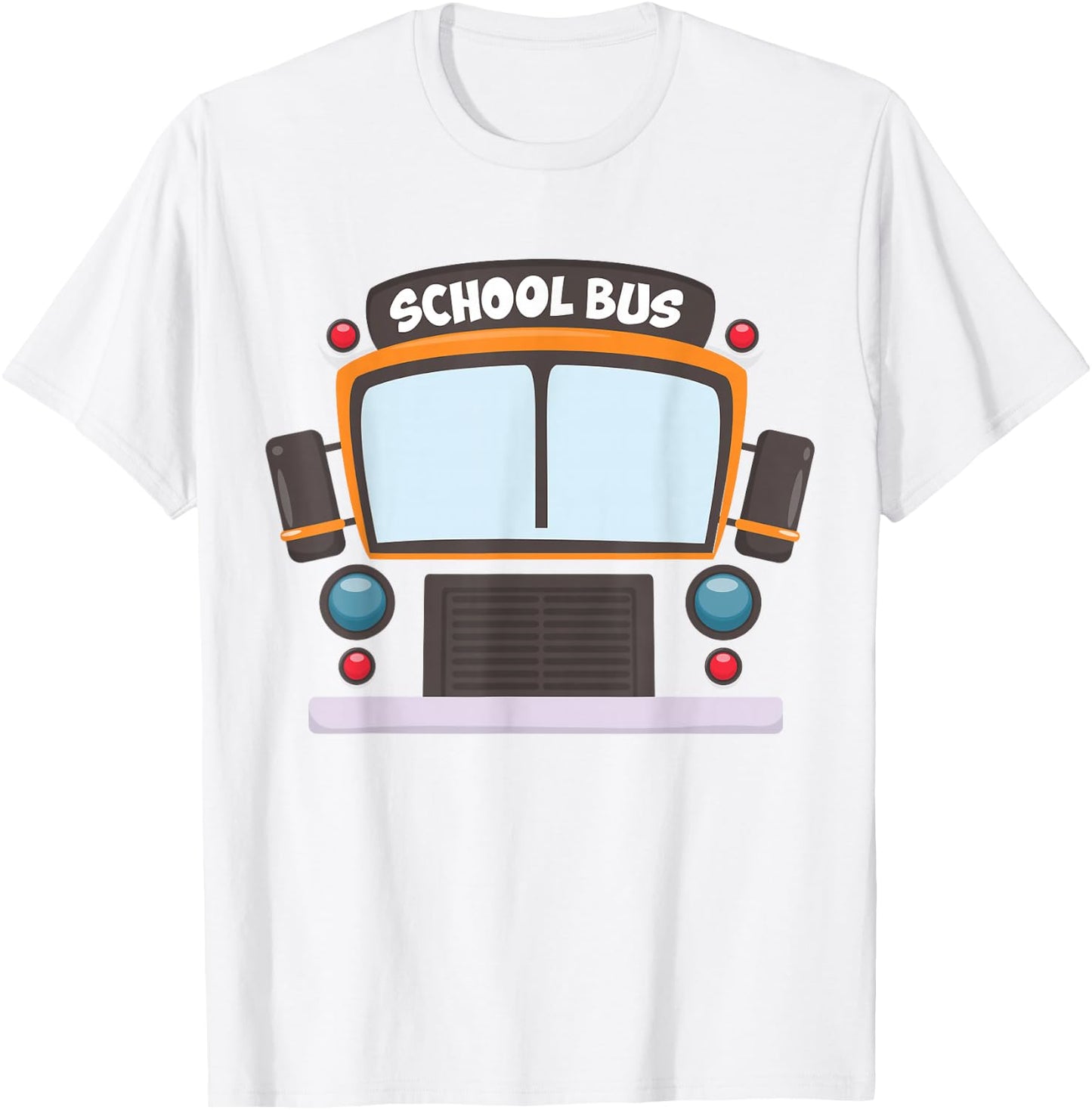 School Bus Costume Shirt Boys Girls Halloween Bus Driver Men T-Shirt - T-Shirt | White