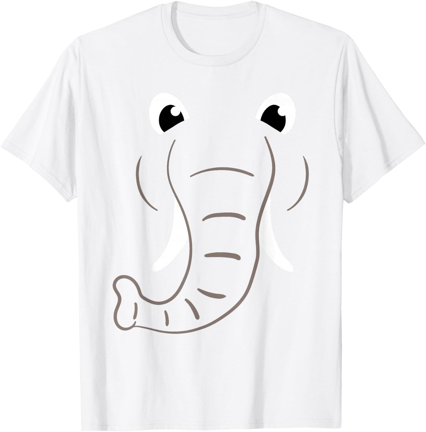 Elephant Face Costume Easy Halloween Costume Gift Funny T-Shirt - T-Shirt | White