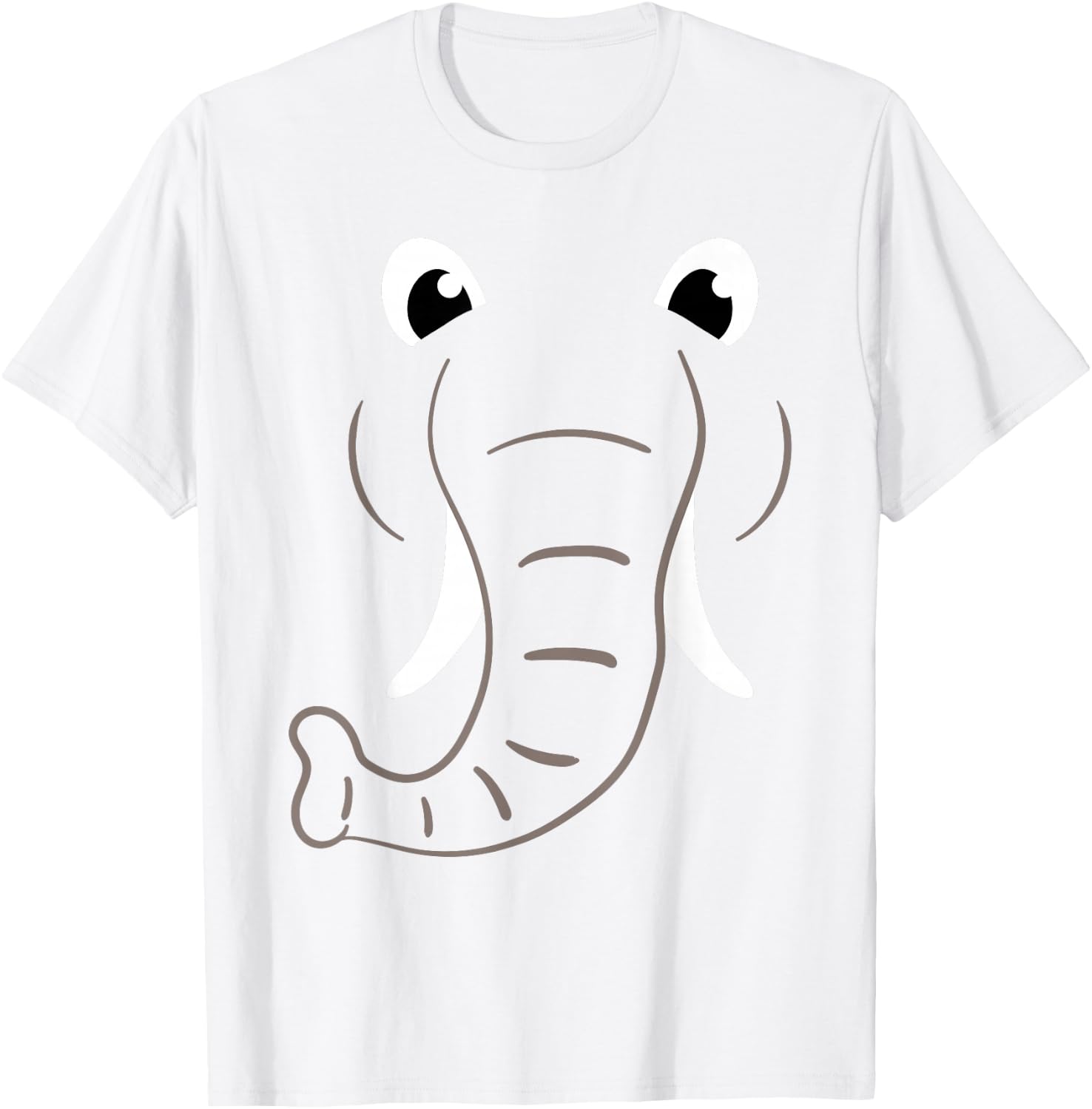 Elephant Face Costume Easy Halloween Costume Gift Funny T-Shirt - T-Shirt | White