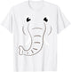 Elephant Face Costume Easy Halloween Costume Gift Funny T-Shirt - T-Shirt | White