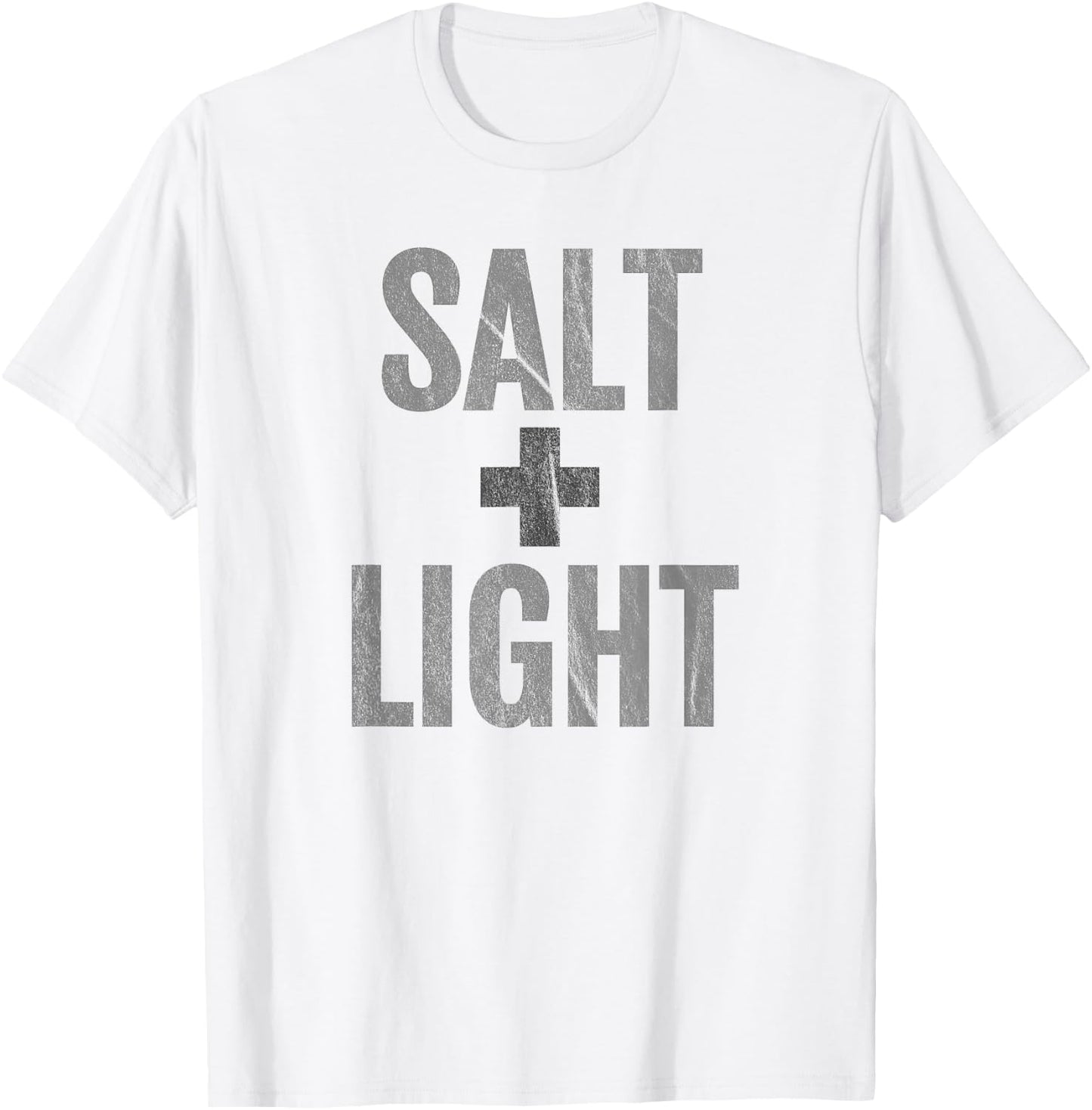 Salt & Light Matt 5:13-16 Bible Verse Christian T-Shirt - T-Shirt | White