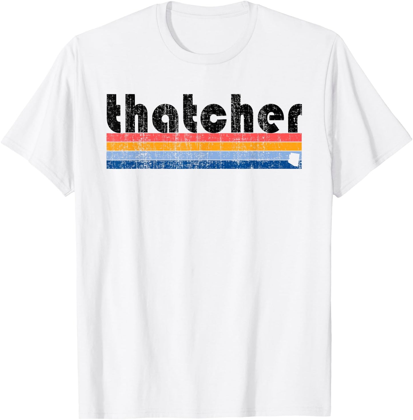 Vintage 80s Style Thatcher AZ T-Shirt - T-Shirt | White
