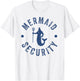 Funny Costume Men Boys Mermaid Security T-Shirt - T-Shirt | White