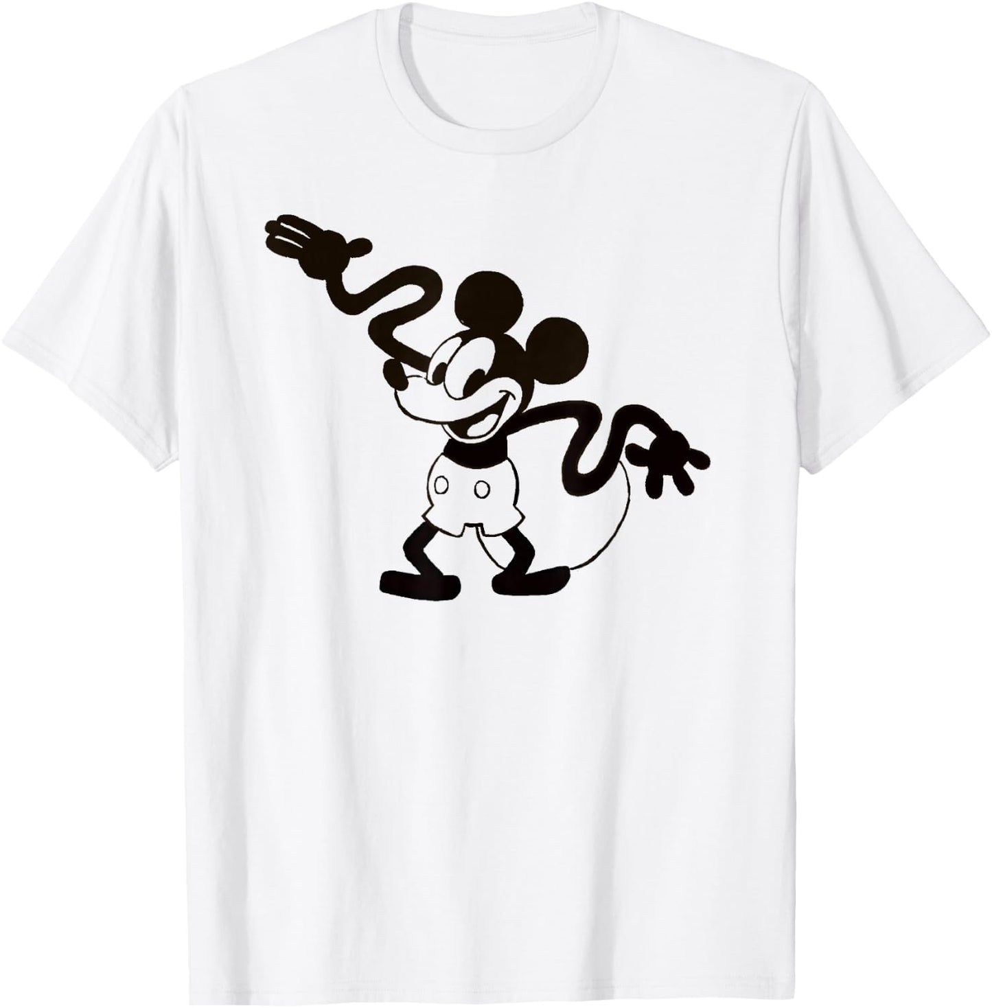 Disney - Classic Mickey Mouse Crazy Arms T-Shirt - T-Shirt | White