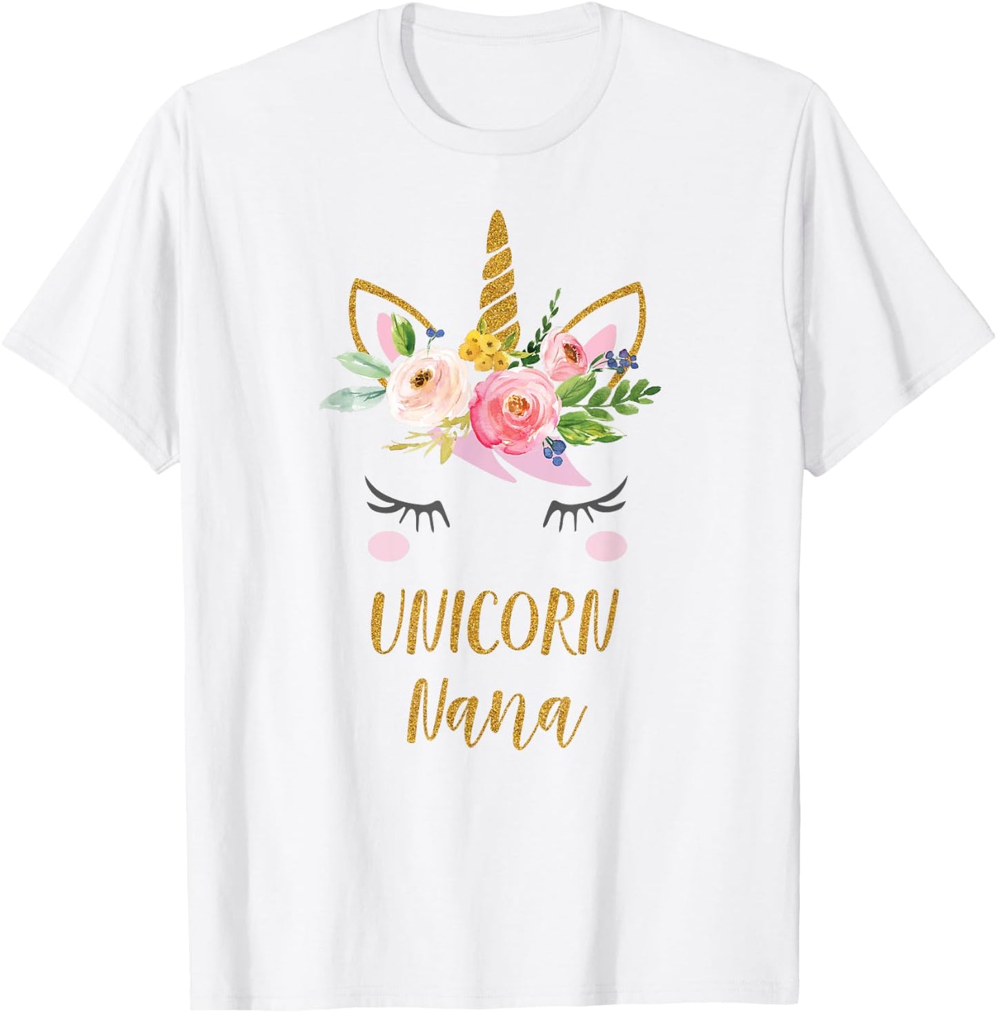 Cute Unicorn Nana Shirt, Boho Grandma Unicorn Gift T-Shirt - T-Shirt | White