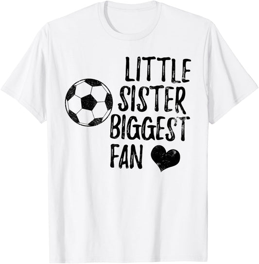 Soccer Sister Shirt Team Football Vintage Girls Boys T-Shirt - T-Shirt | White