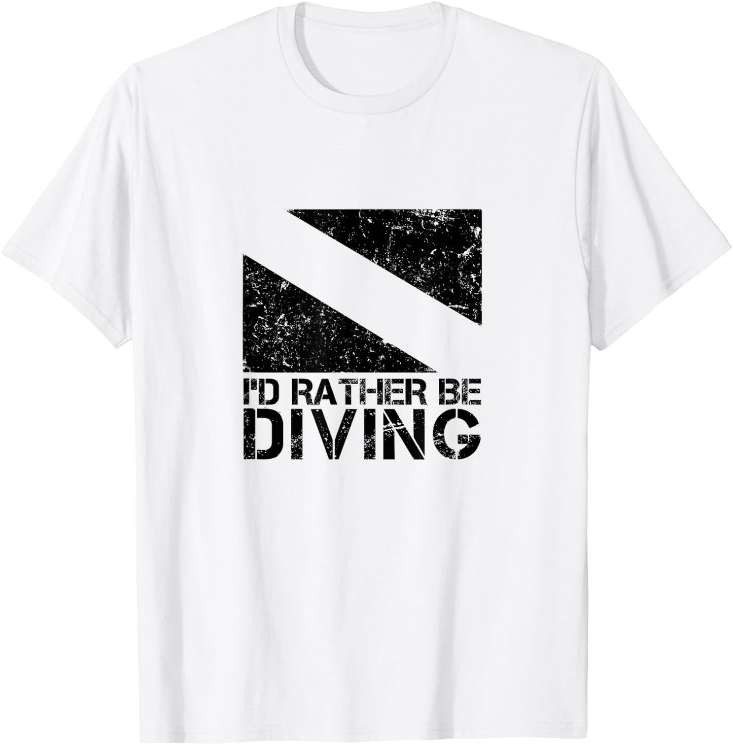 I'd Rather Be Diving Scuba T Shirt Vintage Dive T-Shirt - T-Shirt | White