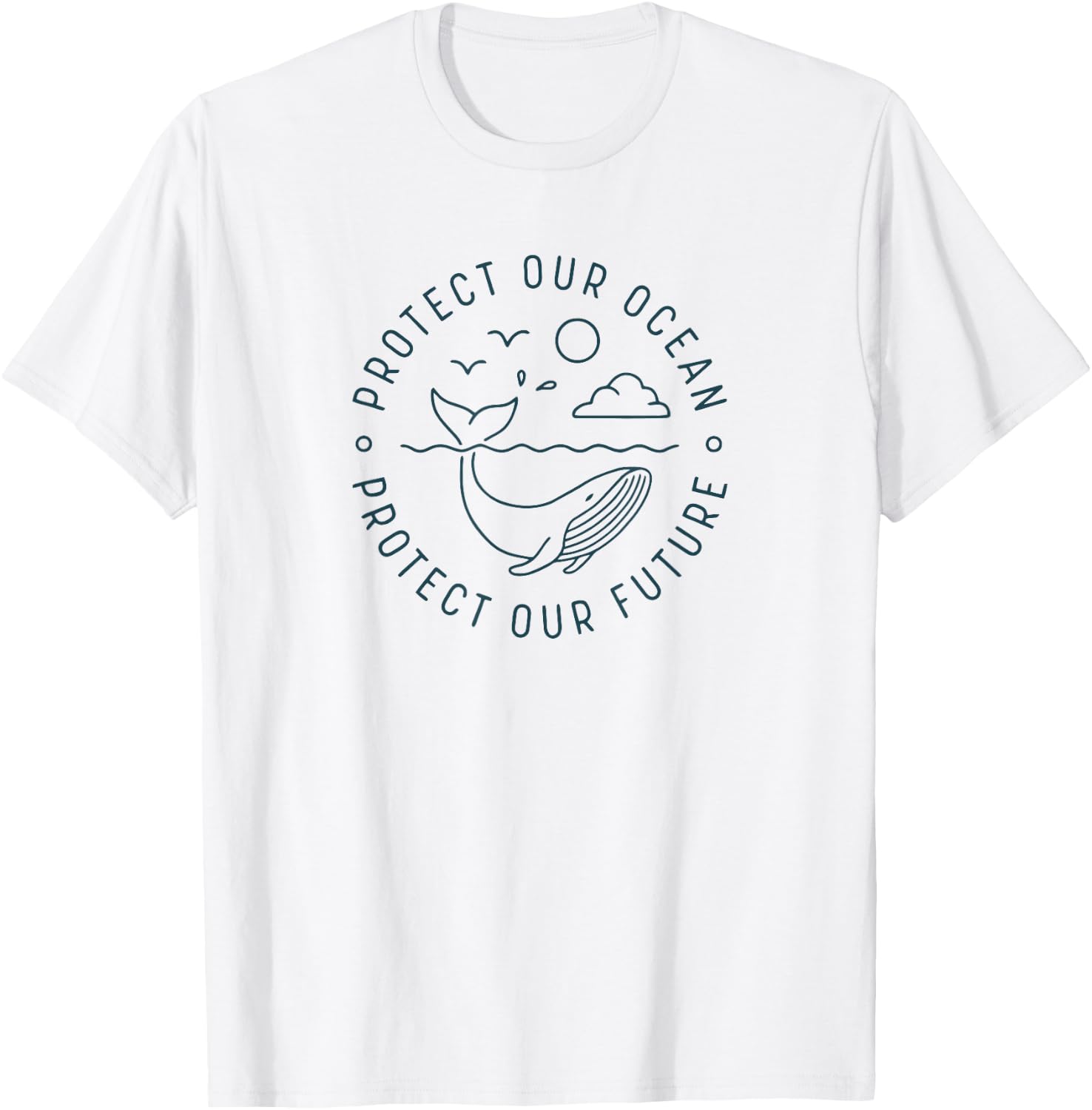 Protect Our Ocean Protect Our Future Whale Ocean T-Shirt - T-Shirt | White