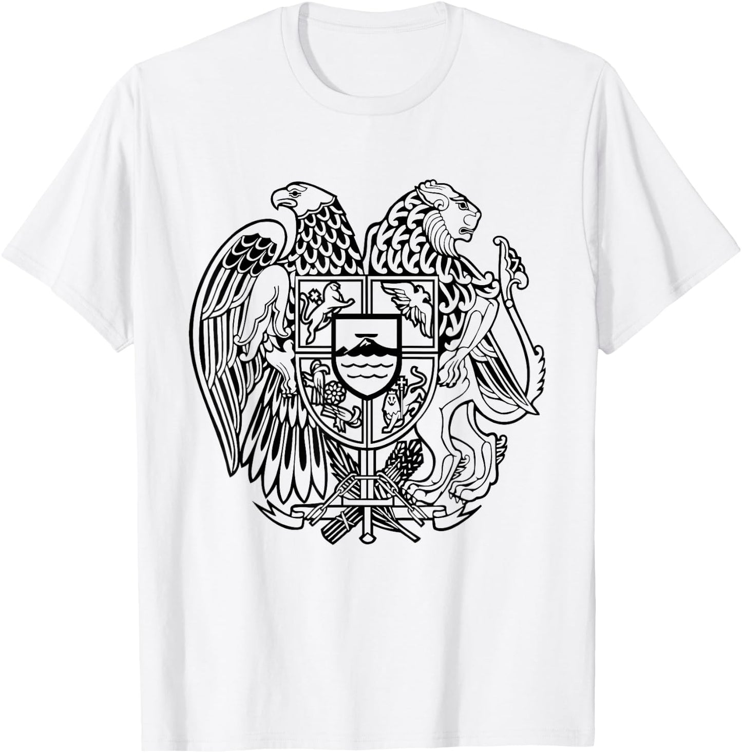 Armenian Coat of Arms Armenia Country T-Shirt - T-Shirt | White
