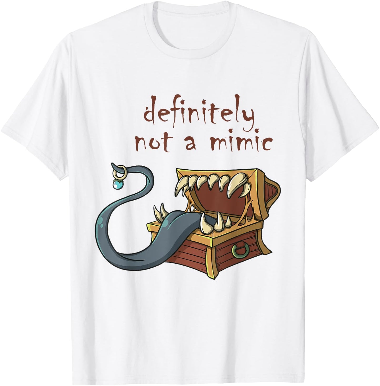 Roleplaying RPG Mimic Meme Joke Engagement Bride Groom Gift T-Shirt - T-Shirt | White