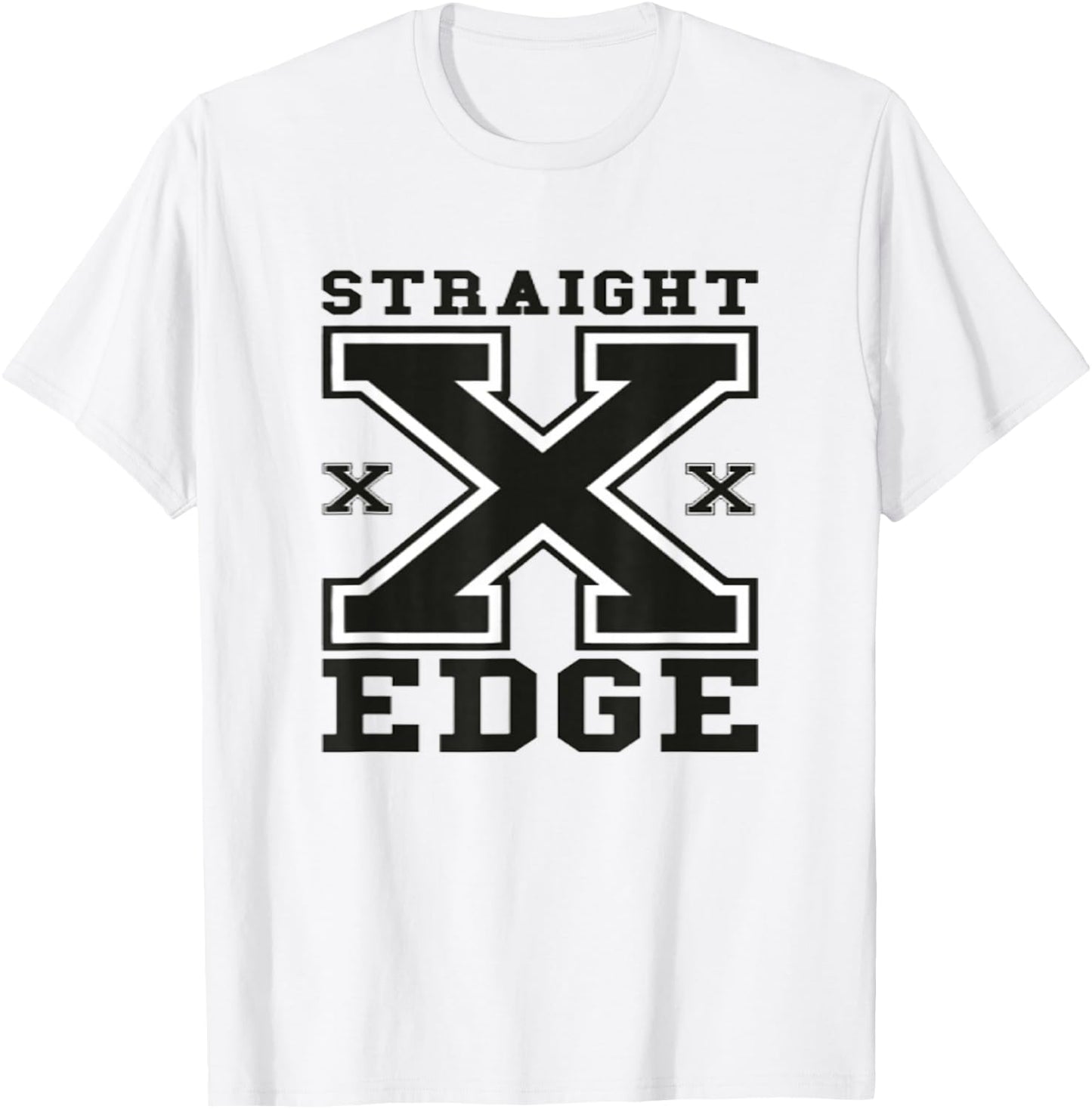 Straight Edge XXX Distressed Style T-Shirt - T-Shirt | White