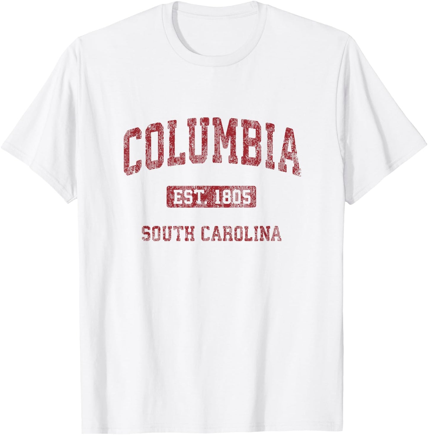 Columbia South Carolina SC Vintage Athletic Sports Design T-Shirt - T-Shirt | White