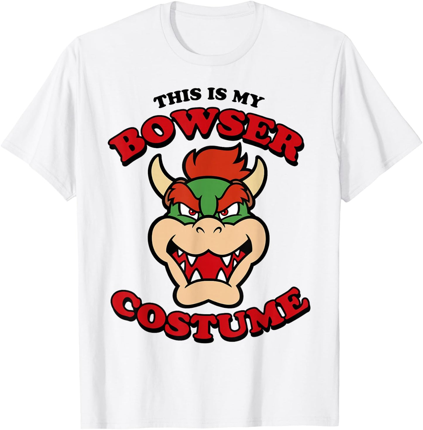 Nintendo Super Mario Bowser Costume Graphic T-Shirt - T-Shirt | White