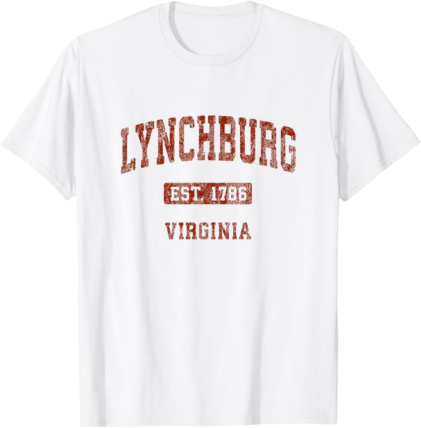 Lynchburg Virginia VA Vintage Athletic Sports Design T-Shirt - T-Shirt | White