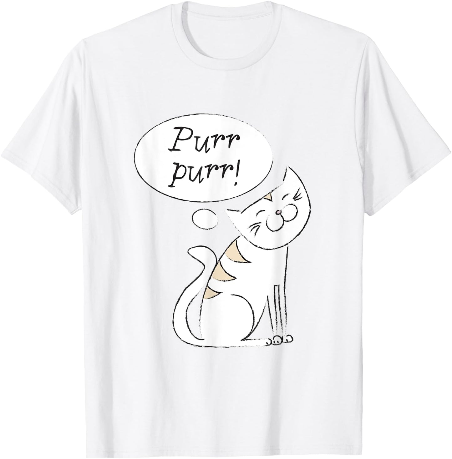 Purr! Cat Kids T-Shirt - T-Shirt | White