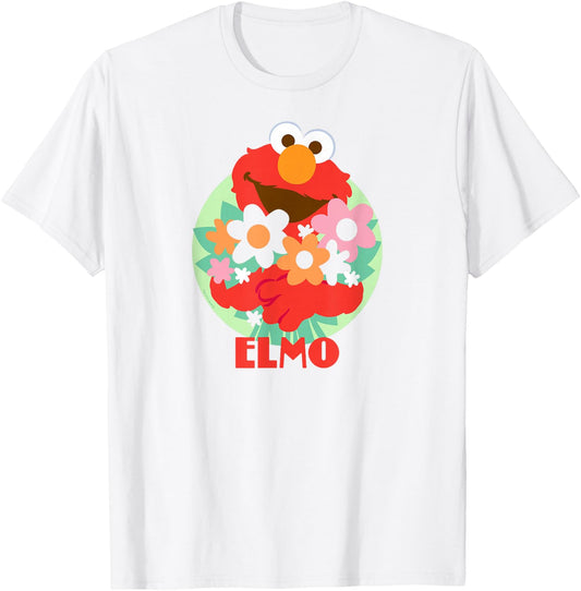 Sesame Street Elmo Flowers for You T-Shirt - T-Shirt | White