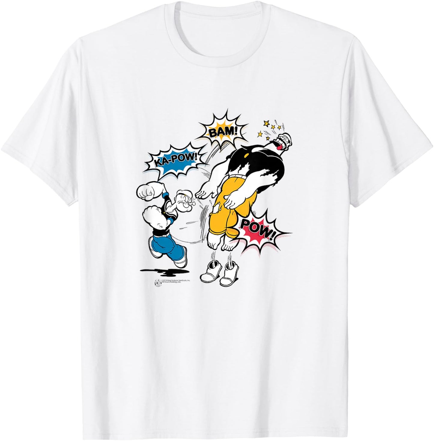 Popeye and Bluto #38971 T-Shirt - T-Shirt | White