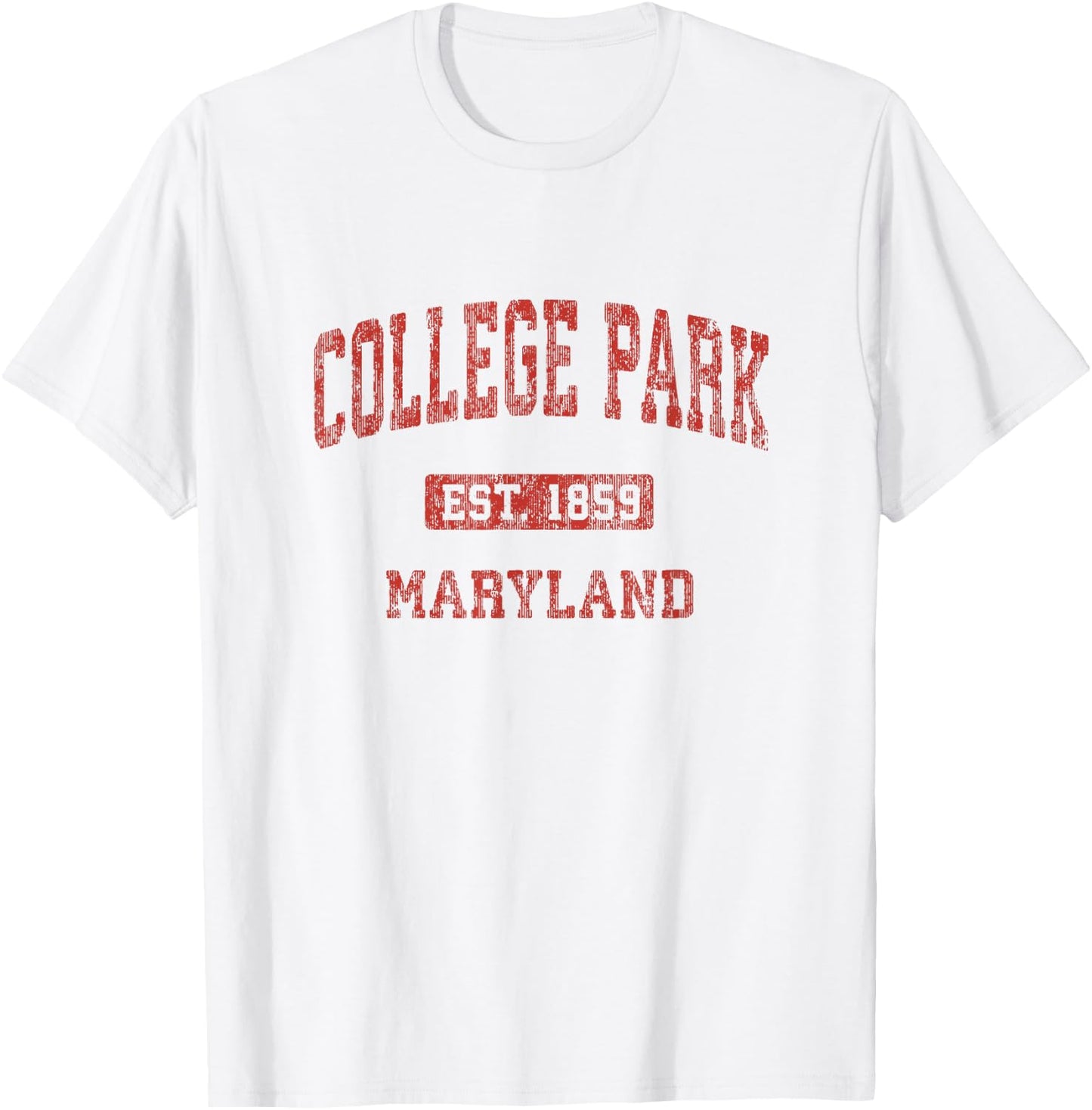 College Park Maryland MD Vintage Athletic Sports Design T-Shirt - T-Shirt | White