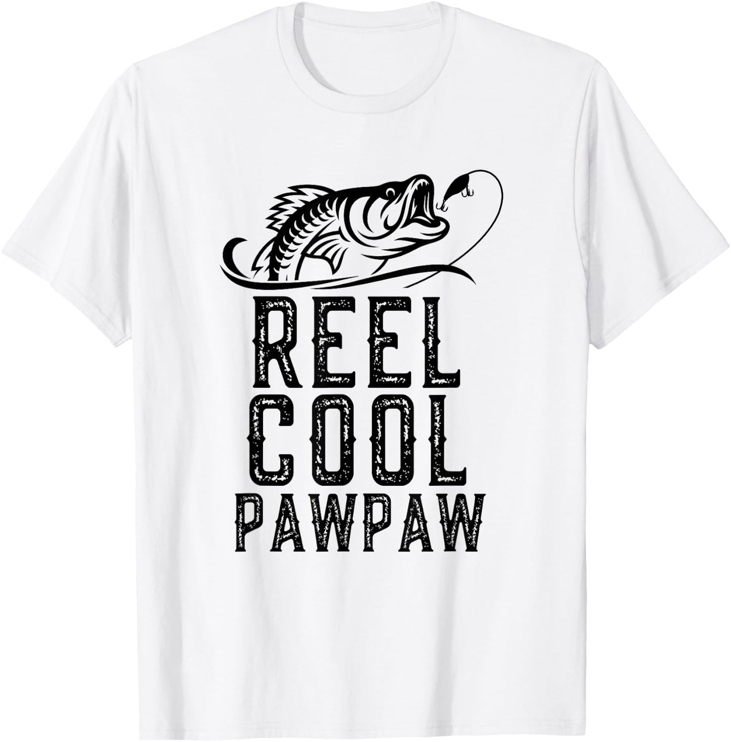 Reel Cool Pawpaw Fishing Fisherman Grandpa Retro Paw-Paw T-Shirt - T-Shirt | White