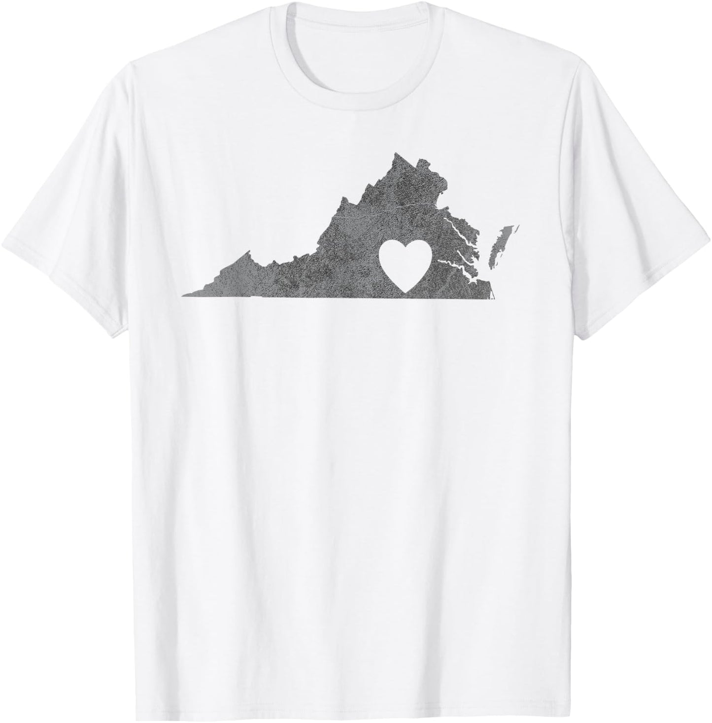 Virginia Lovers State Heart Shirt | Vintage Throwback Gift T-Shirt - T-Shirt | White